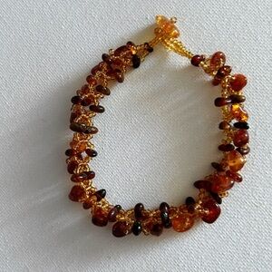 Vintage Exquisite Handmade Natural Baltic Amber Bracelet